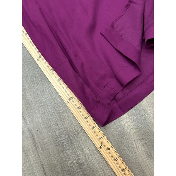 NWT Soncy Womens Purple Tencel Elastic Waist Wide Leg Harem Pants Sz 26 - Picture 10 of 12